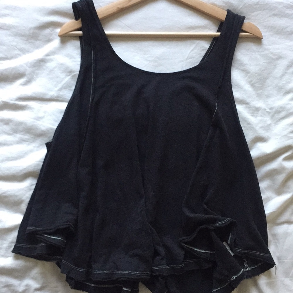Oversized black tank top